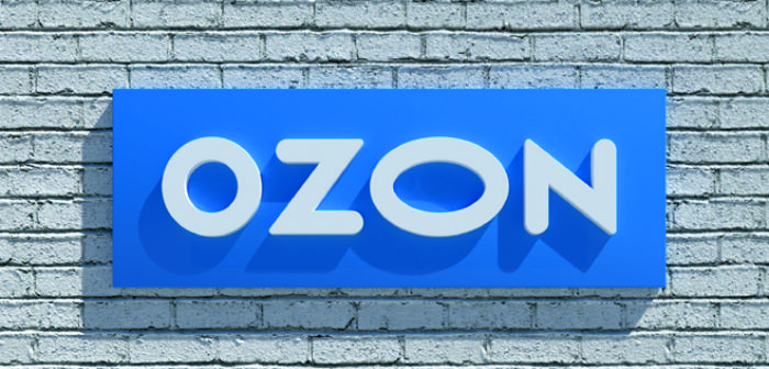 Вывеска OZON на подложке