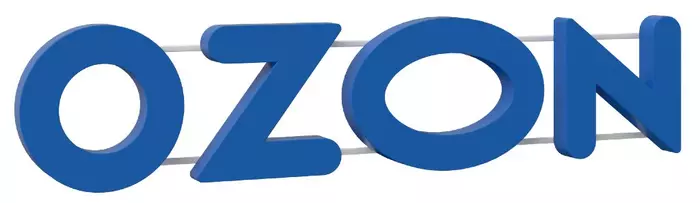 Вывеска OZON на каркасе